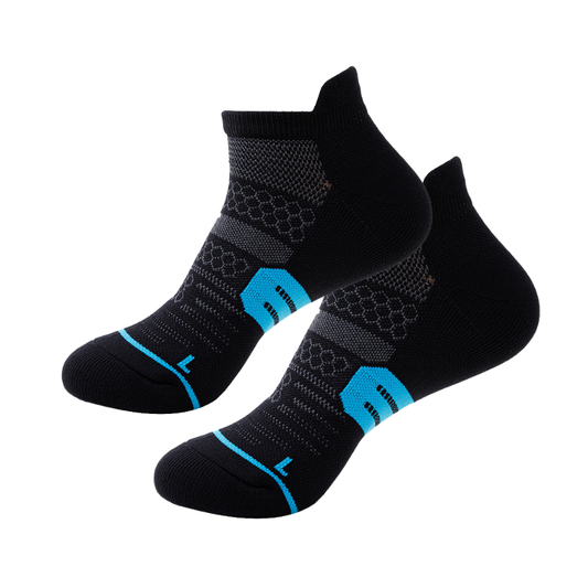 Ankle Compression Socks – Black/Blue (3 Pack)