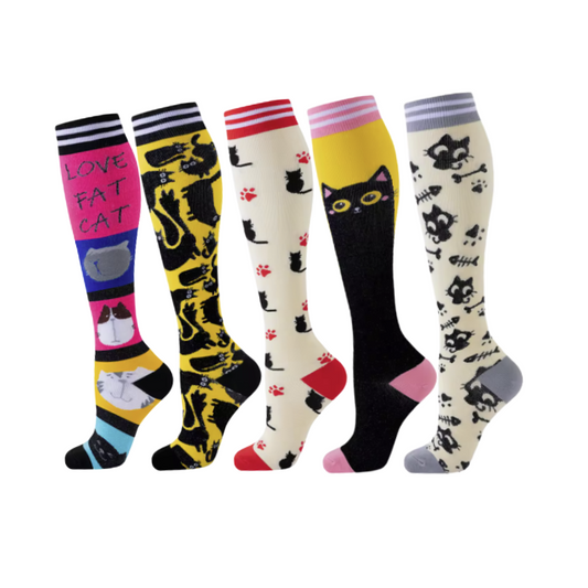 Long Compression Socks – Purrfect Pairs (5 Pack)