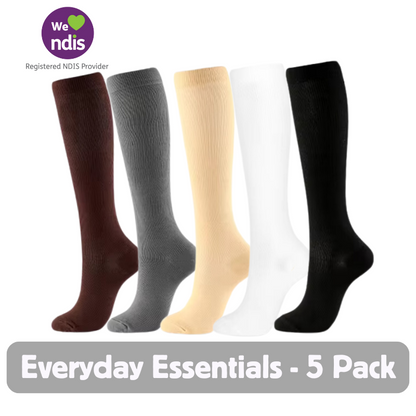 Long Compression Socks – Everyday Essentials (5 Pack)