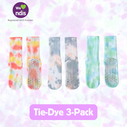 Tie-Dye Anti-Slip Socks (3 Pack)
