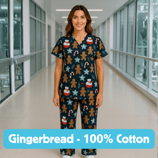 Cotton Scrub Set – Gingerbread
