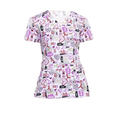 3 Scrub Tops – Breast Cancer (3 Pack)