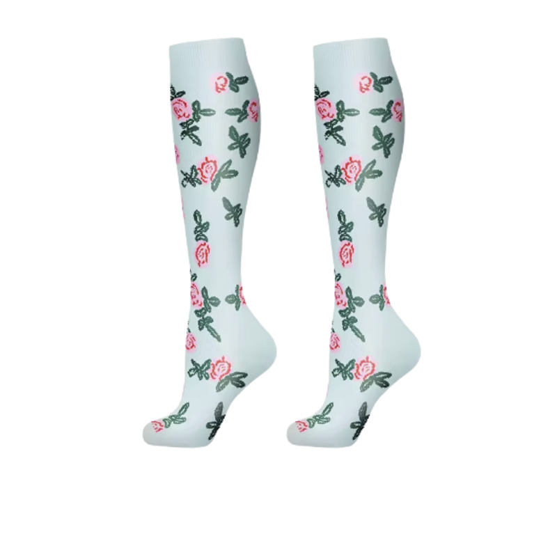 Long Compression Socks- Petal Power (3 Pack)