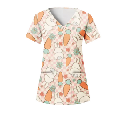 Scrub Top – Easter Bunny