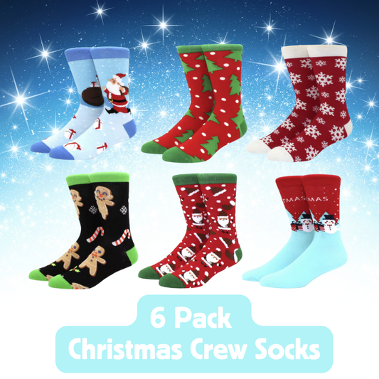 Christmas Crew Socks – 6 Pack