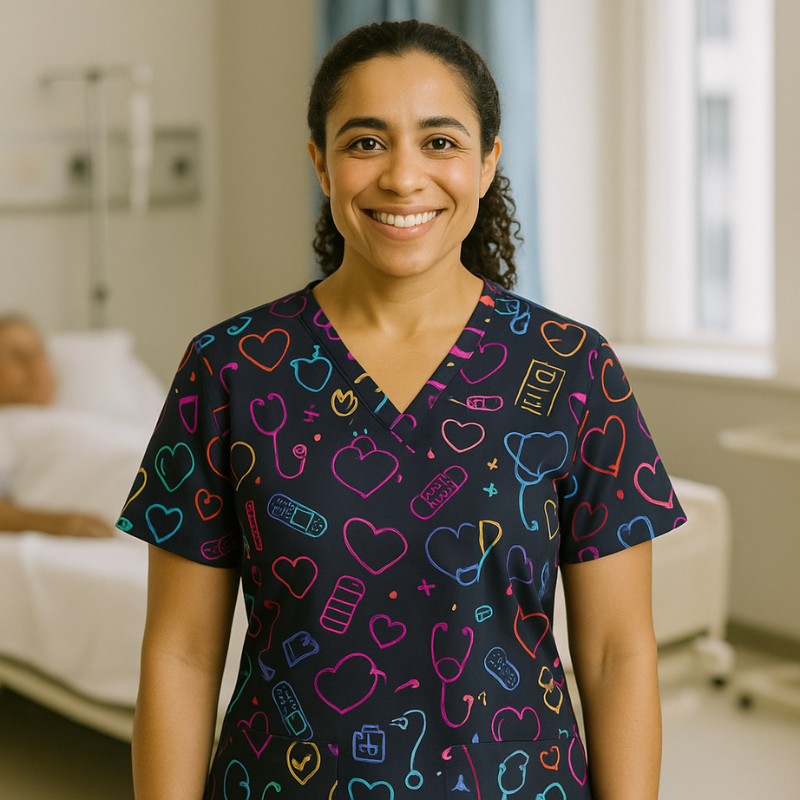 Scrub Top – Neon Nurse