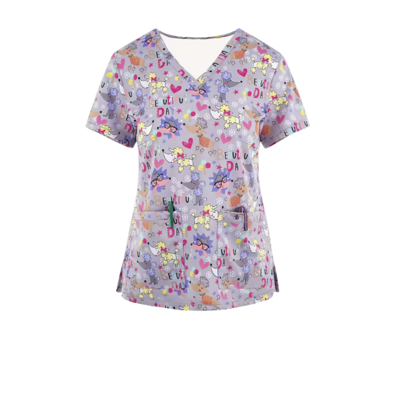 3 Scrub Tops – Puppy (3 Pack)