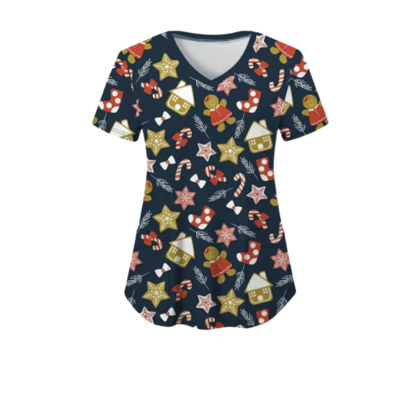 3 Scrub Tops – Gingerbread (3 Pack)