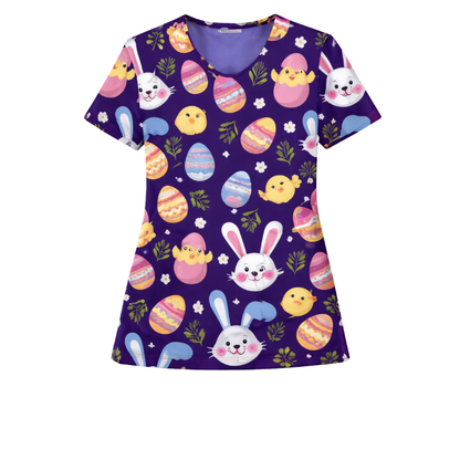 Scrub Top – Easter Egg Hunt