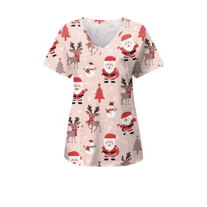 3 Scrub Tops – Reindeer (3 Pack)