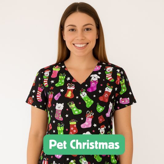 Christmas Scrub Top – Pet Christmas