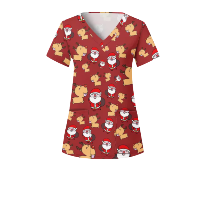 3 Scrub Tops – Christmas Pets