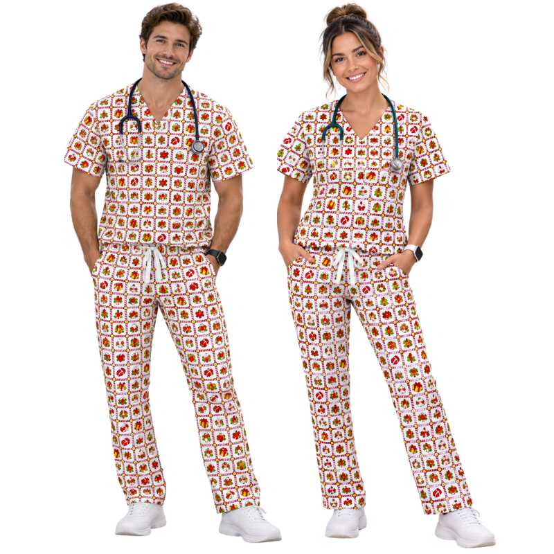 Cotton Scrub Set – Xmas Wrap