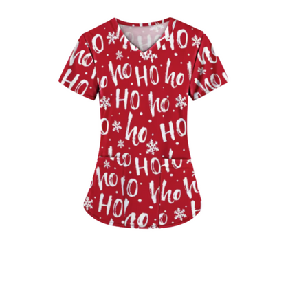 3 Scrub Tops – Santa (3 Pack)