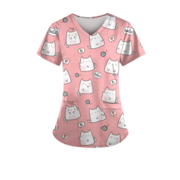 3 Scrub Tops – Kitty (3 Pack)