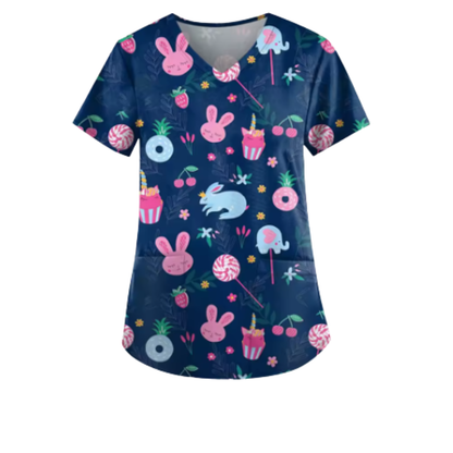 Scrub Top – Bunny-licious