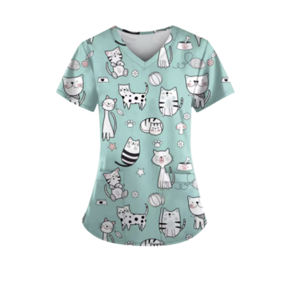 3 Scrub Tops – Kitty (3 Pack)