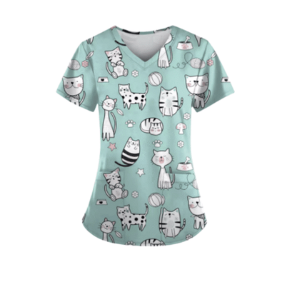 3 Scrub Tops – Kitty (3 Pack)