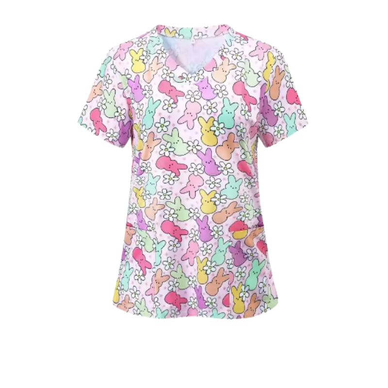 Scrub Top – Gummy Bunny