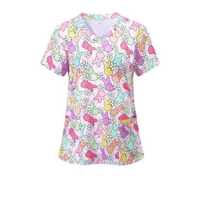 Scrub Top – Gummy Bunny