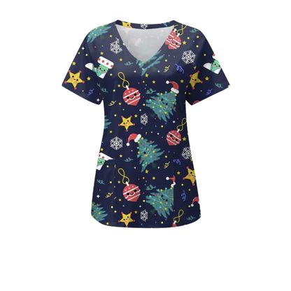 Christmas Scrub Top – Christmas Decorations