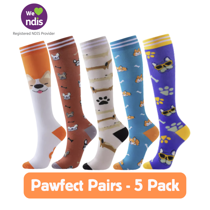 Long Compression Socks – Pawfect Pairs (5 Pack)