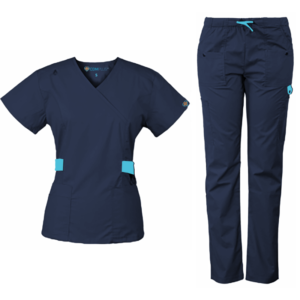 health worker scrubs navy top and pants