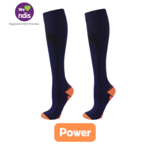 Long Compression Socks - Power (Navy/Orange)