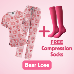 Unisex Scrub Set + FREE Compression Socks Promotion – Bear Love