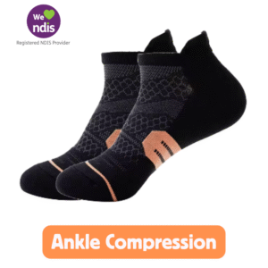 Ankle Compression Socks – Black/Orange